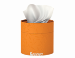 Оранжевые салфетки косметичексие Renova 3 сл 40 л. в упаковке