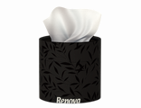 Черные салфетки косметичексие Renova 3 сл 40 л. в упаковке