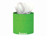 Зеленые салфетки косметичексие Renova 3 сл 40 л. в упаковке