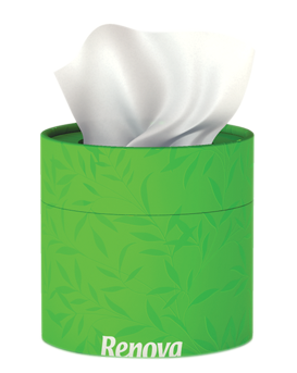 Зеленые салфетки косметичексие Renova 3 сл 40 л. в упаковке